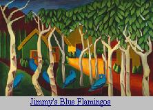 Jimmy's Blue Flamingos